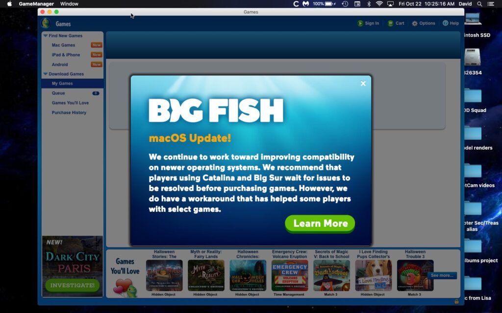 big fish games update